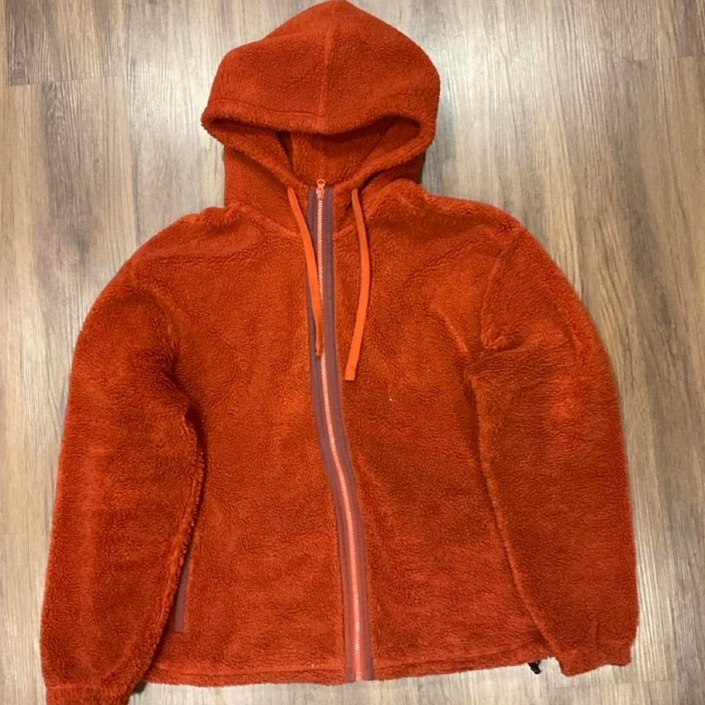 Orange zip up hoodie
